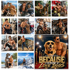2027 Muscular Men & Beloved Dogs Wall Calendar