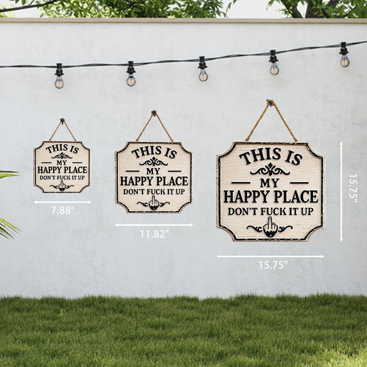 ⚡Last Day 49% OFF-Vintage Statement Metal Sign, "This Is My Happy Place Don't It up"