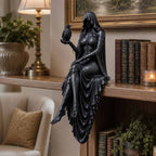 🖤 Gothic Raven Shelf Sitter Statue – A Symbol of Mystery, Wisdom & Dark Elegance