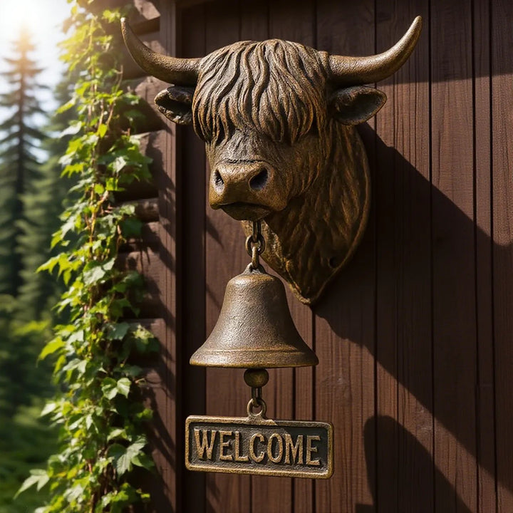 🔥Last Day 49% OFF - Highland Cow Welcome Bell
