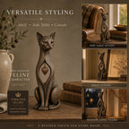 🐱❤️Vintage Iron Cat Figurine with Hanging Heart – Rustic Feline Home Decor Sculpture(📦Buy 2 Free Shipping)