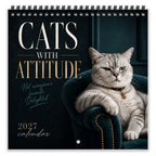 Cats With Attitude 2027 Wall Calendar