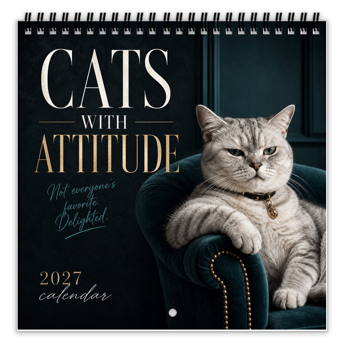 Cats With Attitude 2027 Wall Calendar