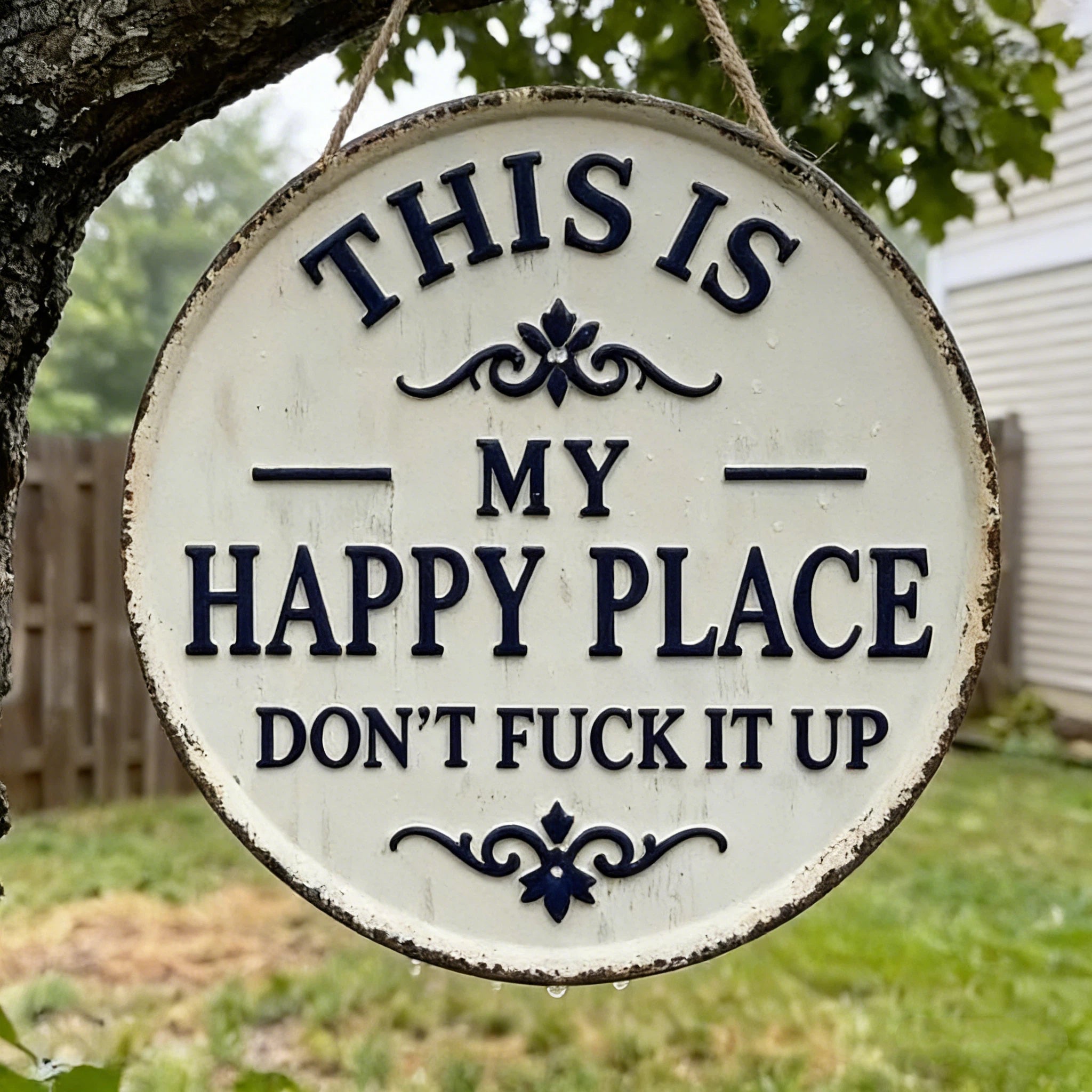 ⚡Last Day 49% OFF-Welcome to My Happy Place Metal Wall Sign