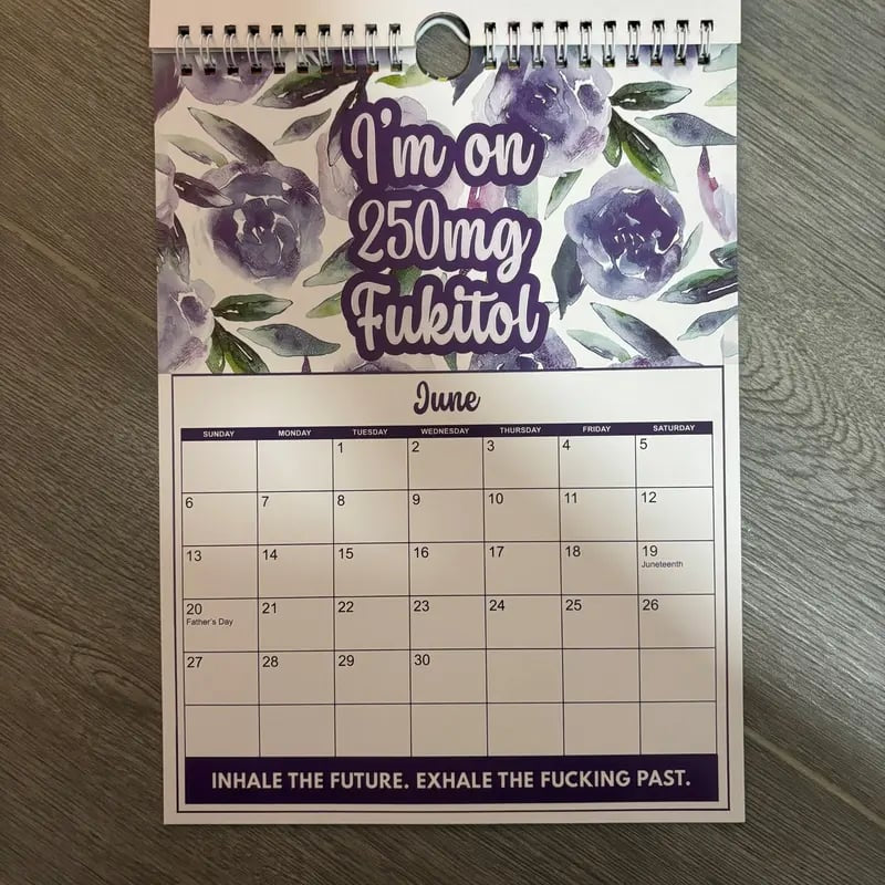 📅 2027 Sweary Mental Health Calendar - Perfect for Home Decor & Gift Ideas