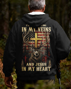 I've Got Hunting In My Veins And Jesus In My Heart All Over Print T-Shirt