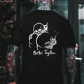 Better Together Skull and Butt Casual Graphic Print T-shirt