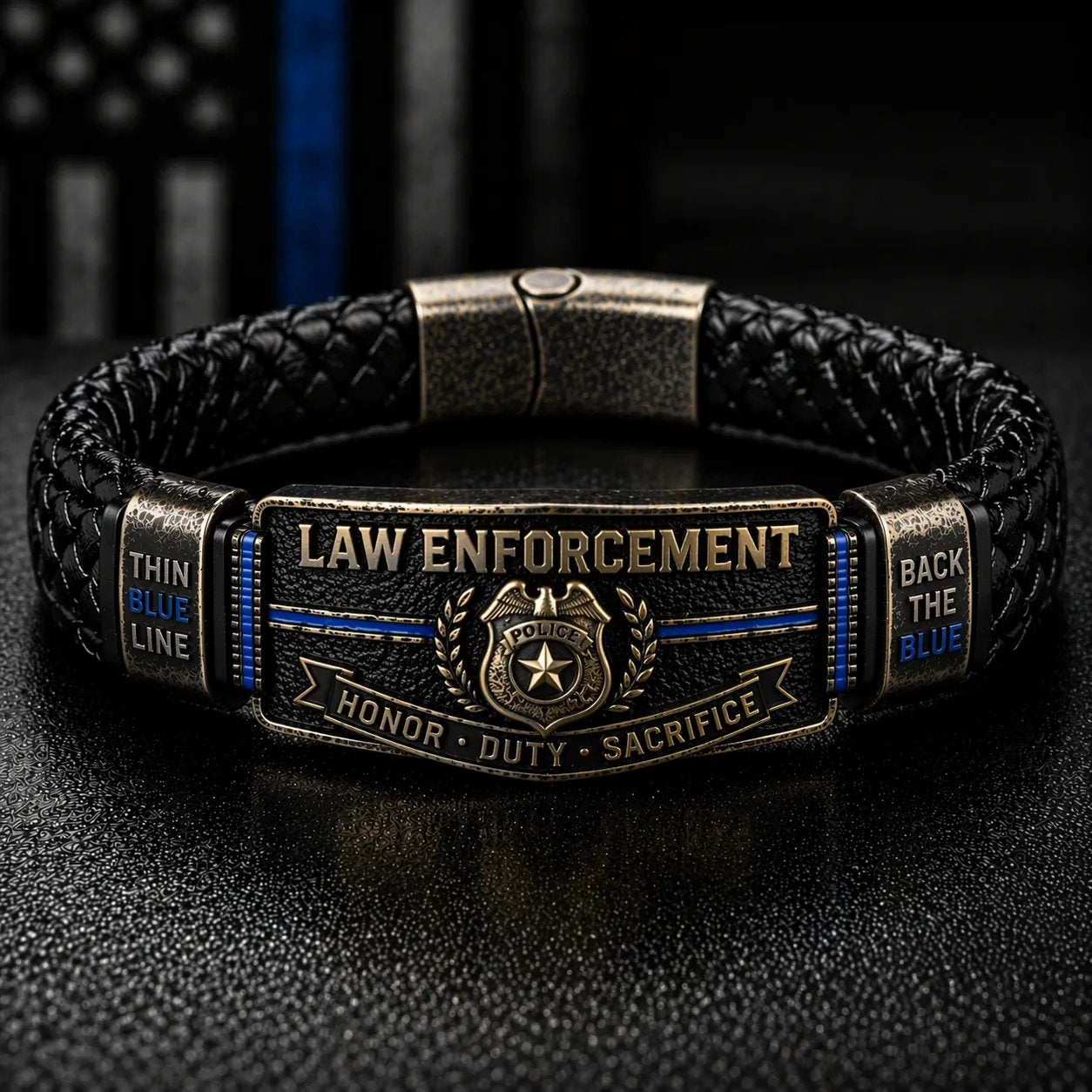 🎁 The Ultimate Father's Day Tribute: Heavy-Duty Police Brotherhood Bracelet — Wear Your Honor Proudly