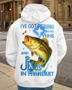 I've Got Fishing In My Veins And Jesus In My Heart All Over Print T-Shirt