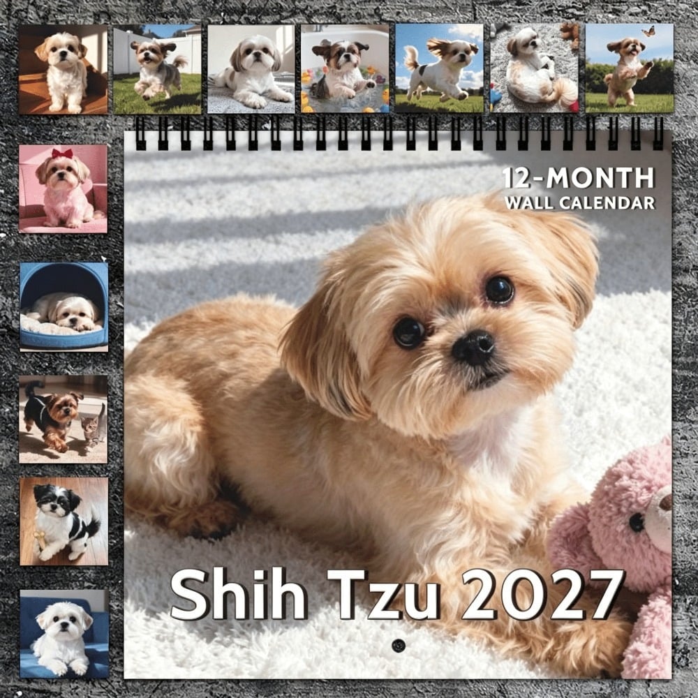 🐶 2027 Shih Tzu Calendar – 12 Months of Adorable Shih Tzu Portraits & Sweet Everyday Moments