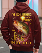 I've Got Fishing In My Veins And Jesus In My Heart All Over Print T-Shirt