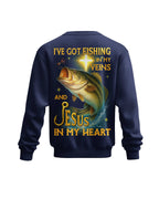 I've Got Fishing In My Veins And Jesus In My Heart All Over Print T-Shirt