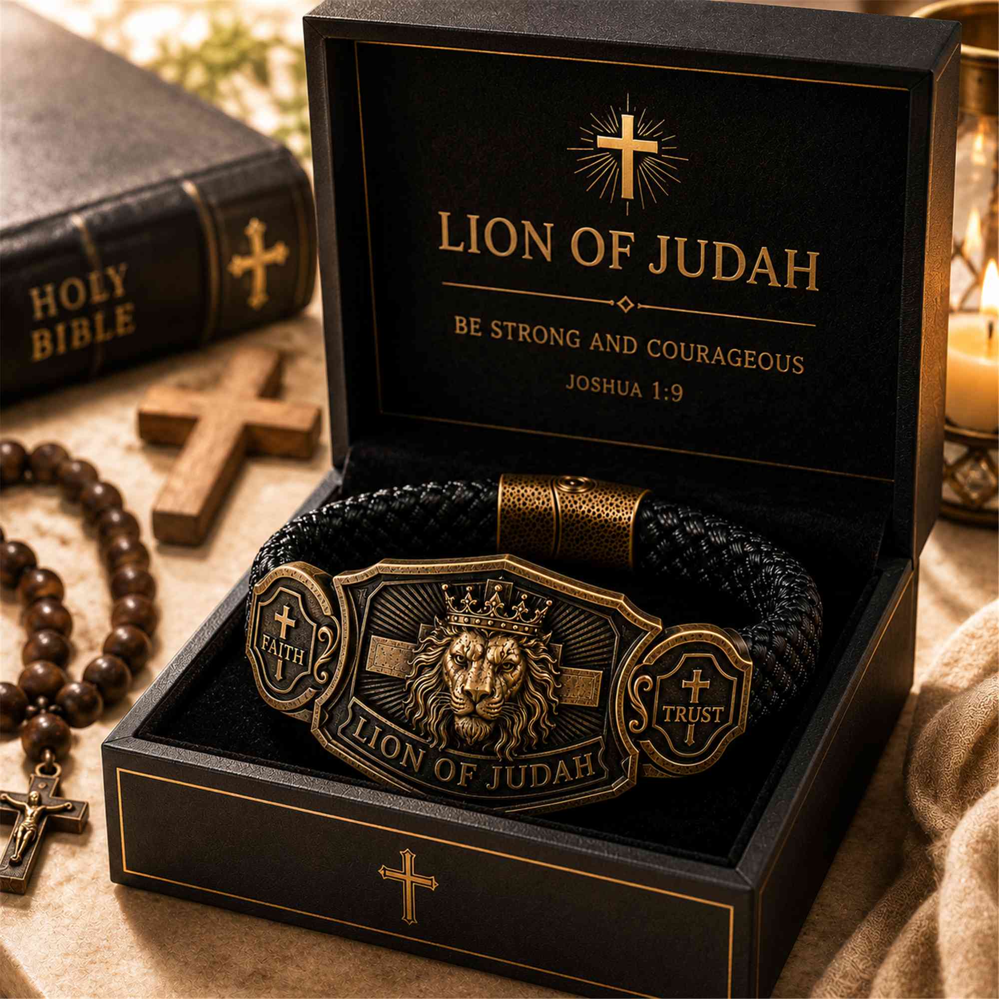 "Lion of Judah" Men's Christian Bracelet