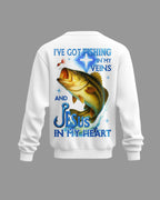 I've Got Fishing In My Veins And Jesus In My Heart All Over Print T-Shirt