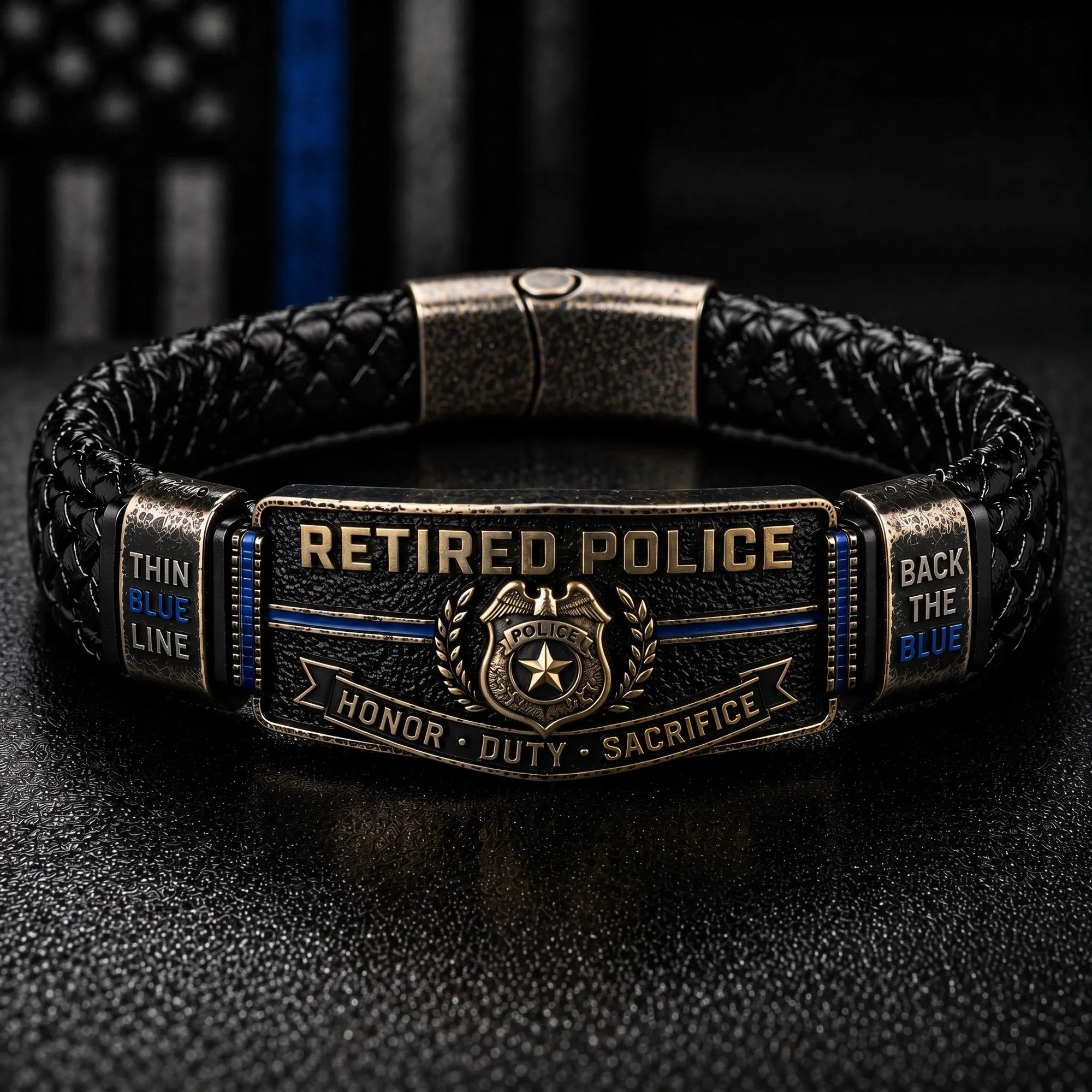 🎁 The Ultimate Father's Day Tribute: Heavy-Duty Police Brotherhood Bracelet — Wear Your Honor Proudly