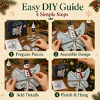 ⏳ Last Day 49% OFF – 🎄Beginner-Friendly 3D Christmas Iridescent Suncatcher DIY Kit | Complete Kit with Glass-Style Panels, Metal Frames, Hanging Chain, Tools & Step-by-Step Guide Included 💕