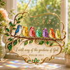 Psalm 89:1 Songbird Window Hanging Suncatcher