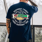 SUPPORT THOSE THAT SUPPORT YOU Snake Graphic Print T-shirt
