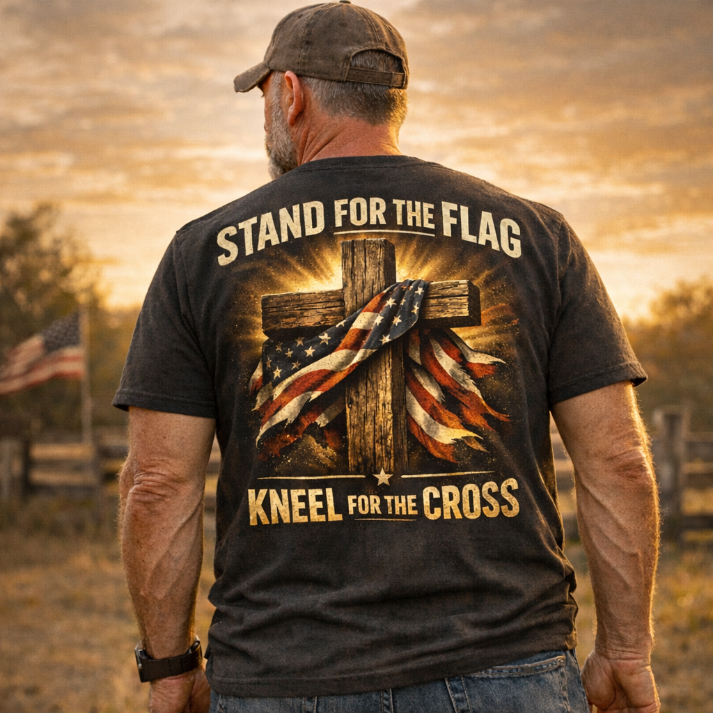 Stand For The Flag Kneel For The Cross T-Shirt