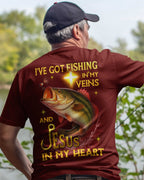 I've Got Fishing In My Veins And Jesus In My Heart All Over Print T-Shirt
