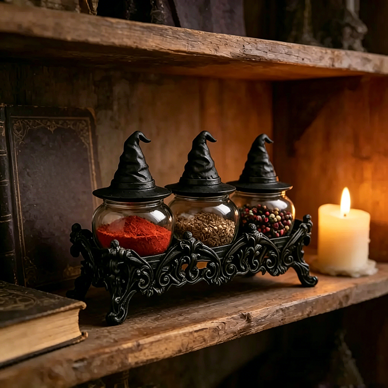 Handmade Wizard Frog Spice Jar