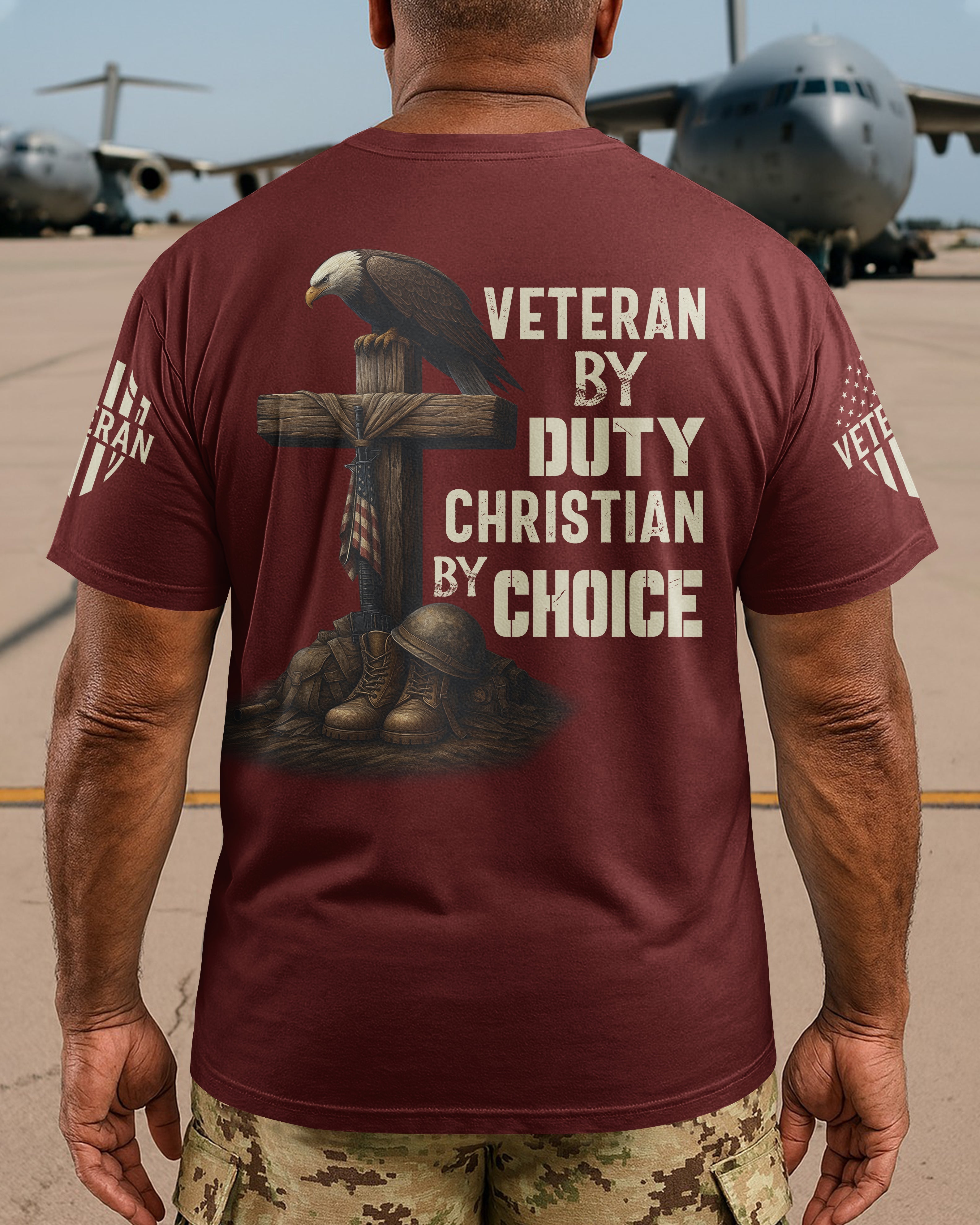 Veteran By Duty All Over Print T-Shirt