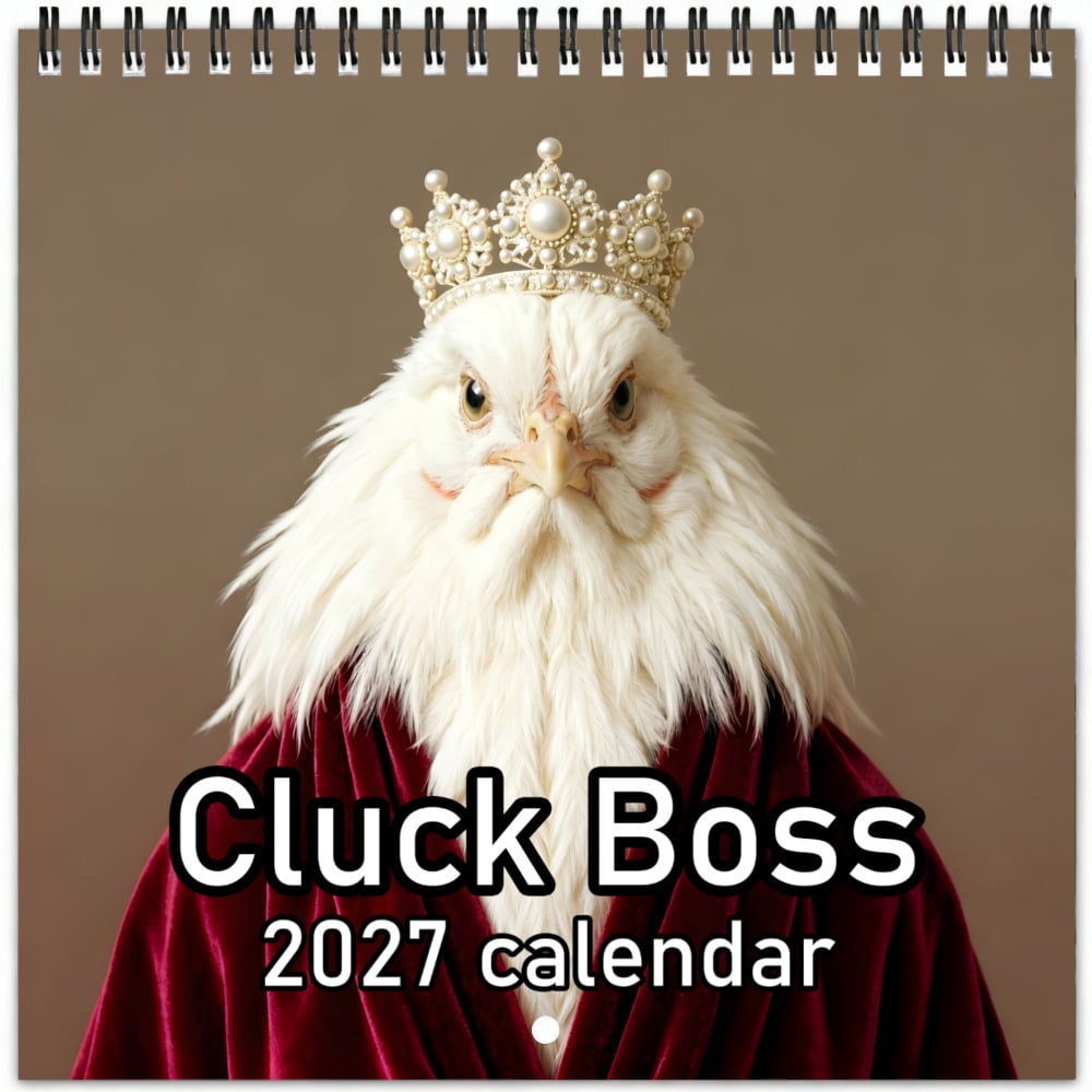 🐔 2027 Cluck Boss Calendar – 12 Months of Hilarious Chicken Portraits & Quirky Personalities