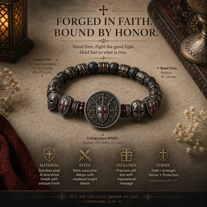 🏆Flash Sale⚡ 5K+ SOLD! ⚔️ Brotherhood of Knights Faith Bracelet