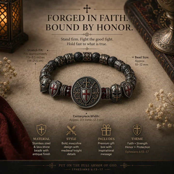 🏆Flash Sale⚡ 5K+ SOLD! ⚔️ Brotherhood of Knights Faith Bracelet