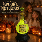 Lighted Witches' Brew Poison Bottle Glitter Globe