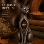 🐱❤️Vintage Iron Cat Figurine with Hanging Heart – Rustic Feline Home Decor Sculpture(📦Buy 2 Free Shipping)