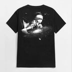 Nun Smoking Dark Style Black Print T-shirt