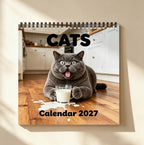 😺2027 Funny Blue Cat Calendar