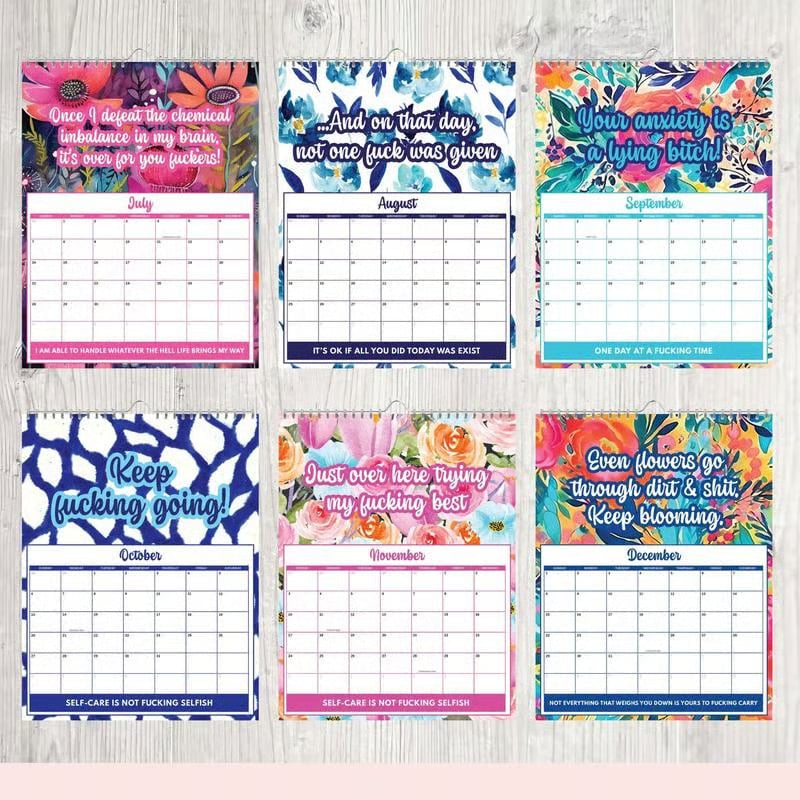📅 2027 Sweary Mental Health Calendar - Perfect for Home Decor & Gift Ideas
