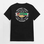 SUPPORT THOSE THAT SUPPORT YOU Snake Graphic Print T-shirt