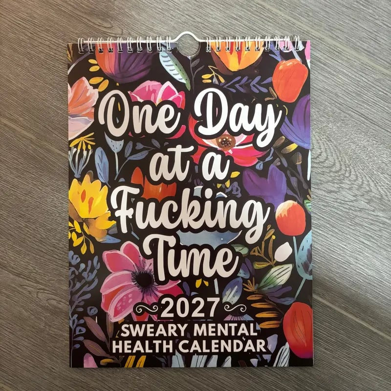 📅 2027 Sweary Mental Health Calendar - Perfect for Home Decor & Gift Ideas