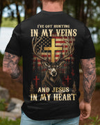 I've Got Hunting In My Veins And Jesus In My Heart All Over Print T-Shirt