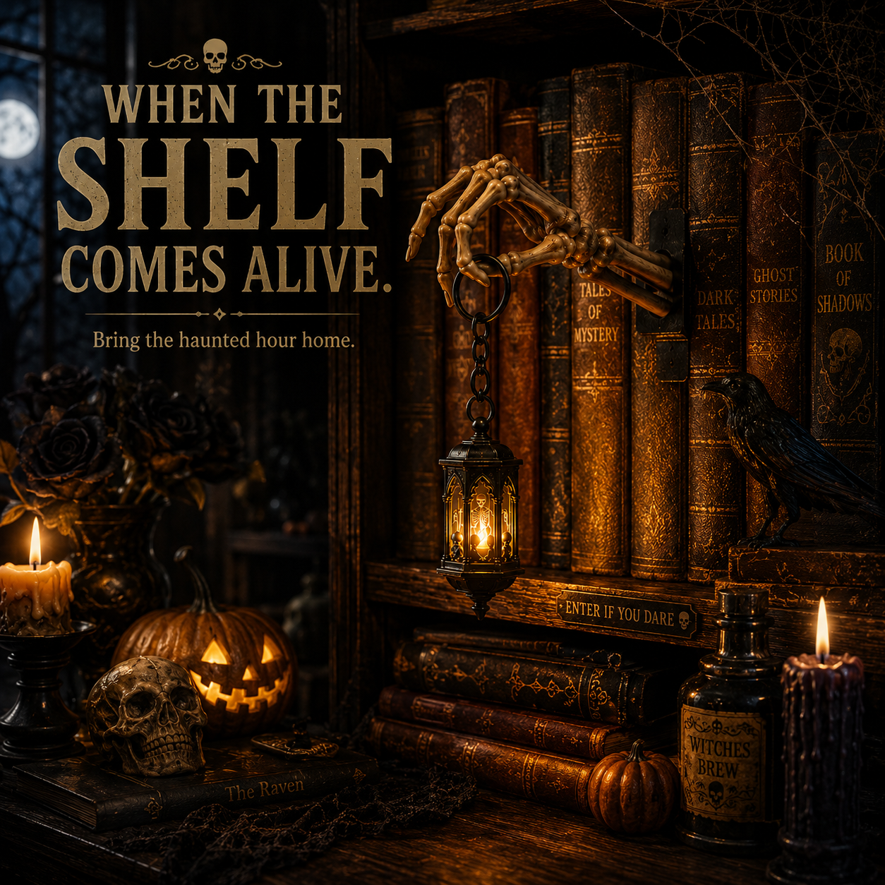💀Skeleton Hand Lantern Shelf Light