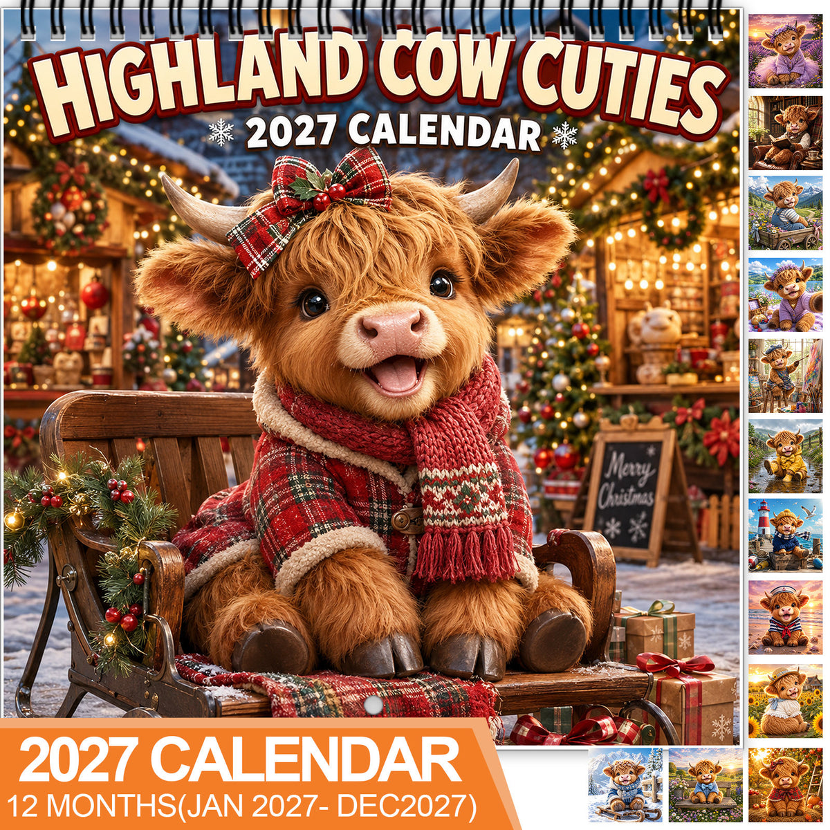 🐮 2027 Highland Cow Cuties Calendar