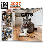 😺2027 Funny Blue Cat Calendar