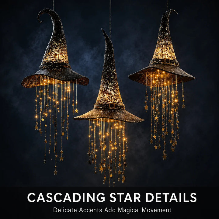 Lighted Witch Hat Hanging Chime