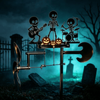 🔥HOT SALE 49% OFF💀🎃Halloween Skeleton Metal Drummer Kinetic Wind Spinner