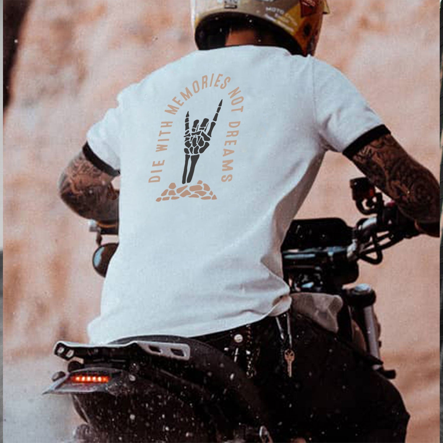 DIE WITH MEMORIES NOT DREAMS White Print T-shirt
