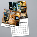 🐱 2027 Cat Wall Calendar – Cute Cats Monthly Calendar for Cat Lovers