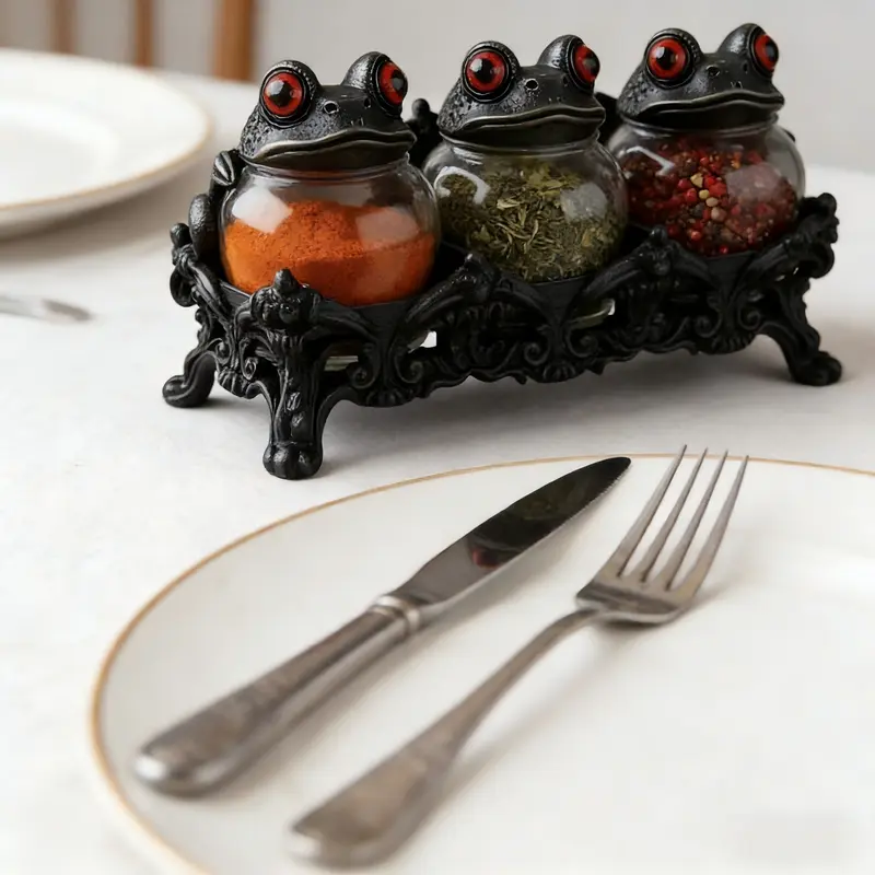 Handmade Wizard Frog Spice Jar