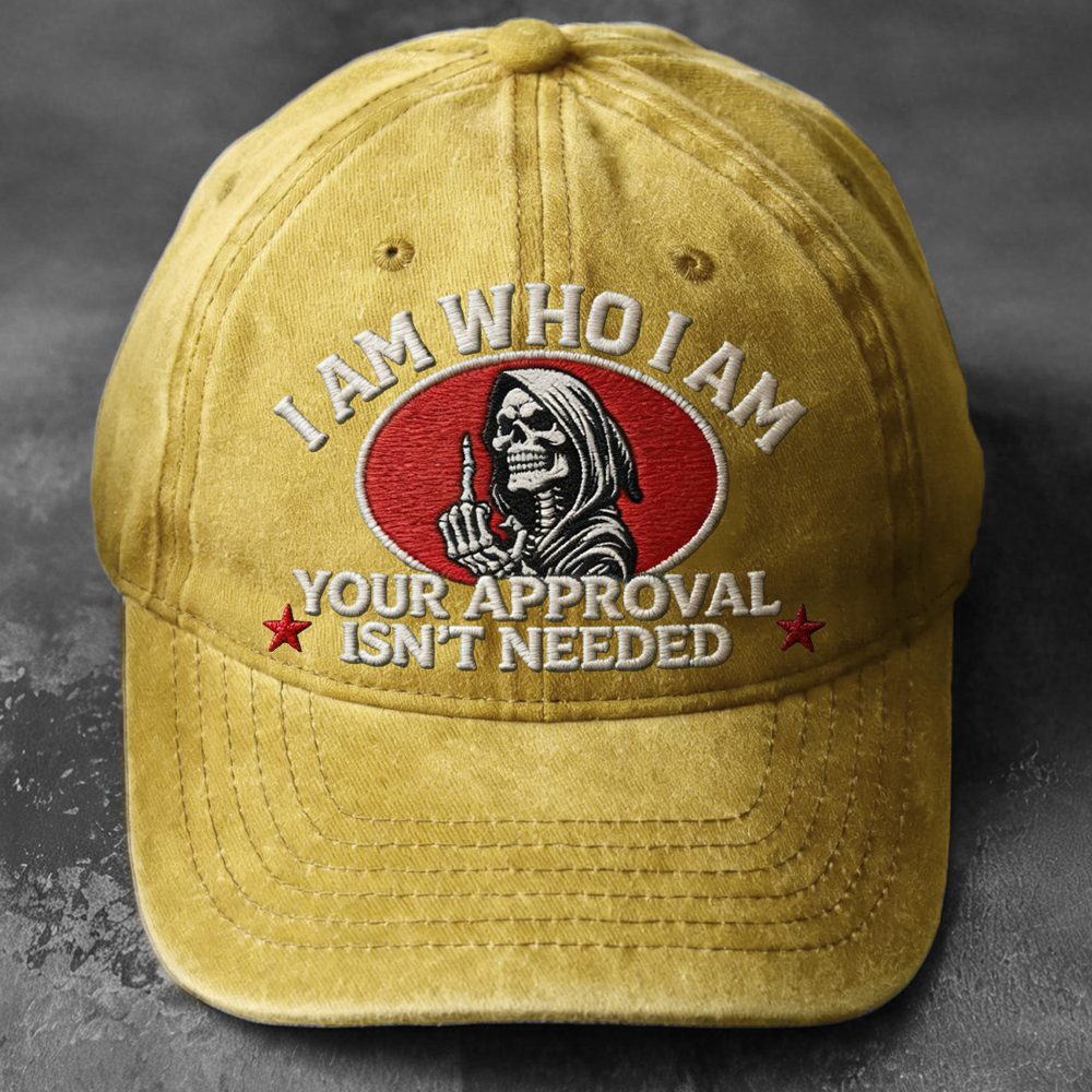 Skull Middle Finger Fuck Cap-I Am Who I Am