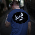 Nun Smoking Dark Style Black Print T-shirt