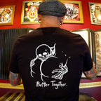 Better Together Skull and Butt Casual Graphic Print T-shirt