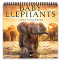 🐘2027 Cute Elephant Wall Calendar, Spiral Bound Animal Gift Decor