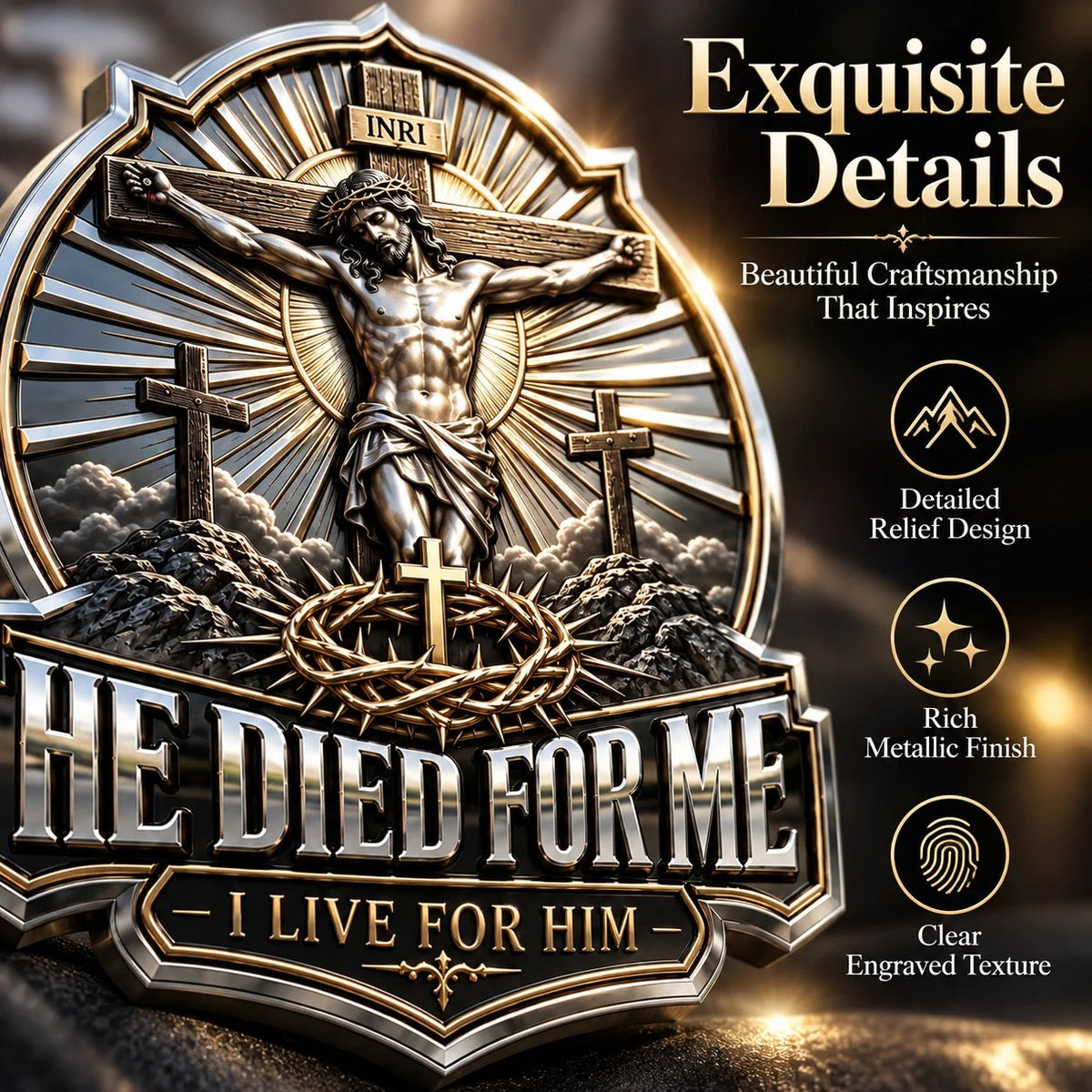✝️Christian Faith Car Emblem Collection — Cross, Resurrection & Hope